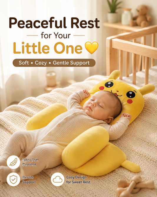 Baby Sliding Pillow With Soft Support Design (1 Pc)